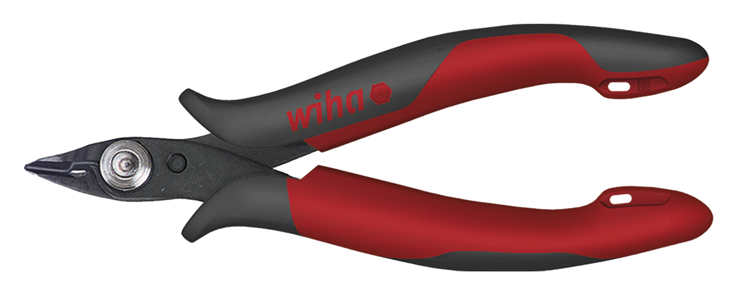 WIHA Zijkniptang Electronic Z40103. Smalle, spitse kop en draadklemveer zonder facet 126mm