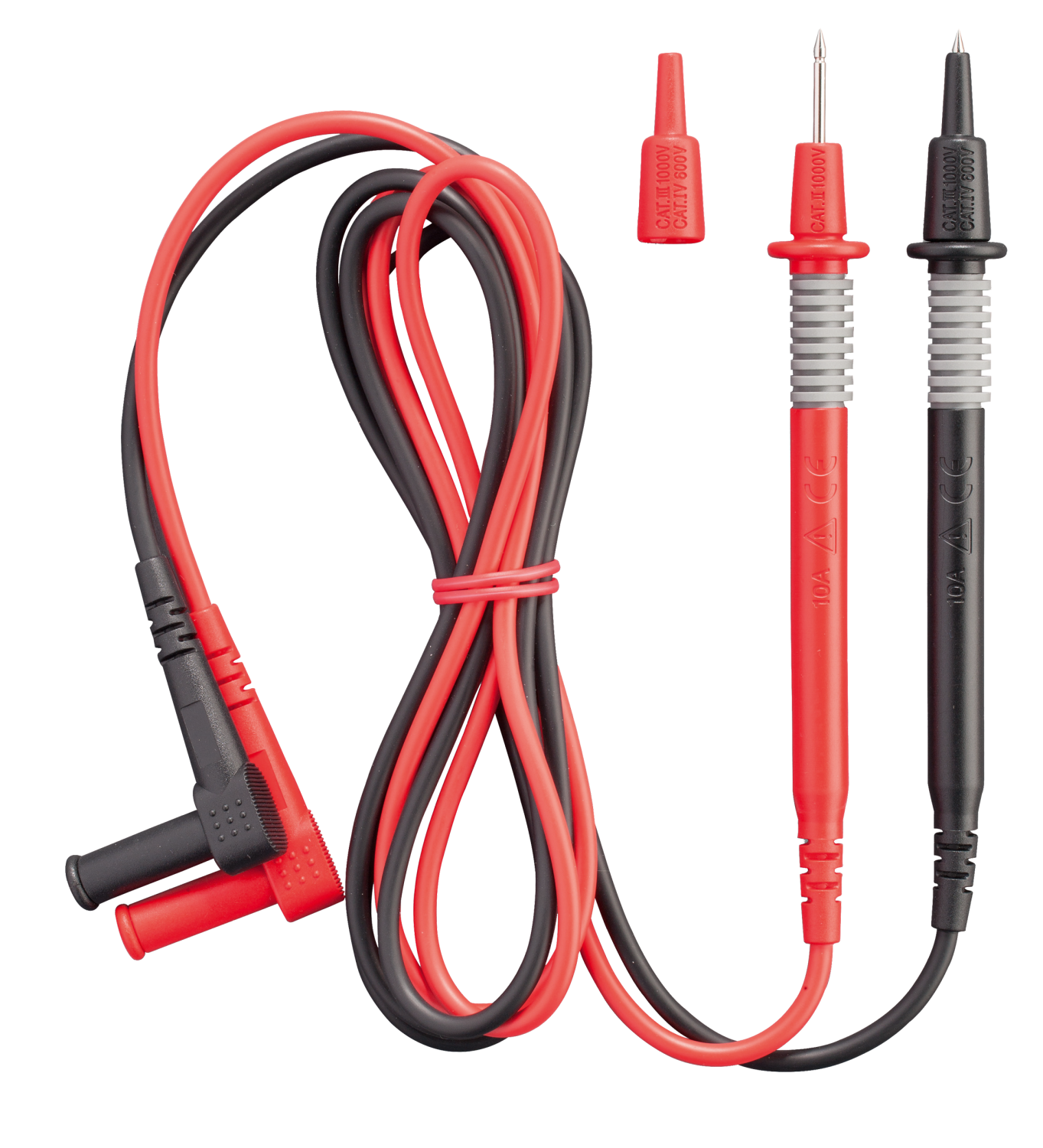 BENNING Meetsnoerenset 4mm CAT II, III, IV met 2mm meetpunt, 2-delig